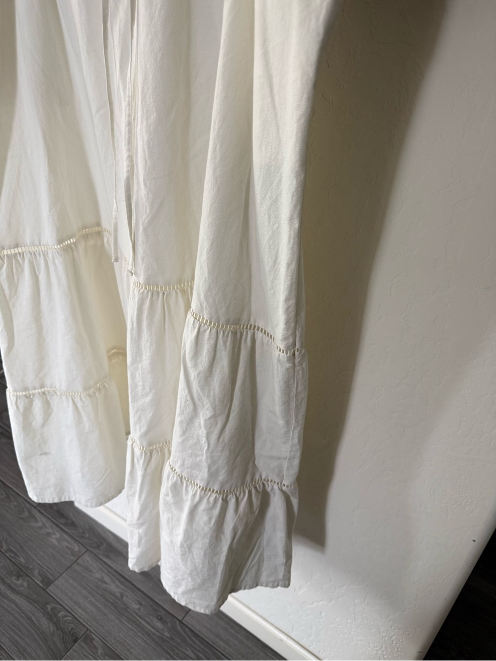 Ava & Viv|White Cream Tiered ruffle Maxi Skirt,cottagecore boho style•••Cotton - Picture 8 of 16
